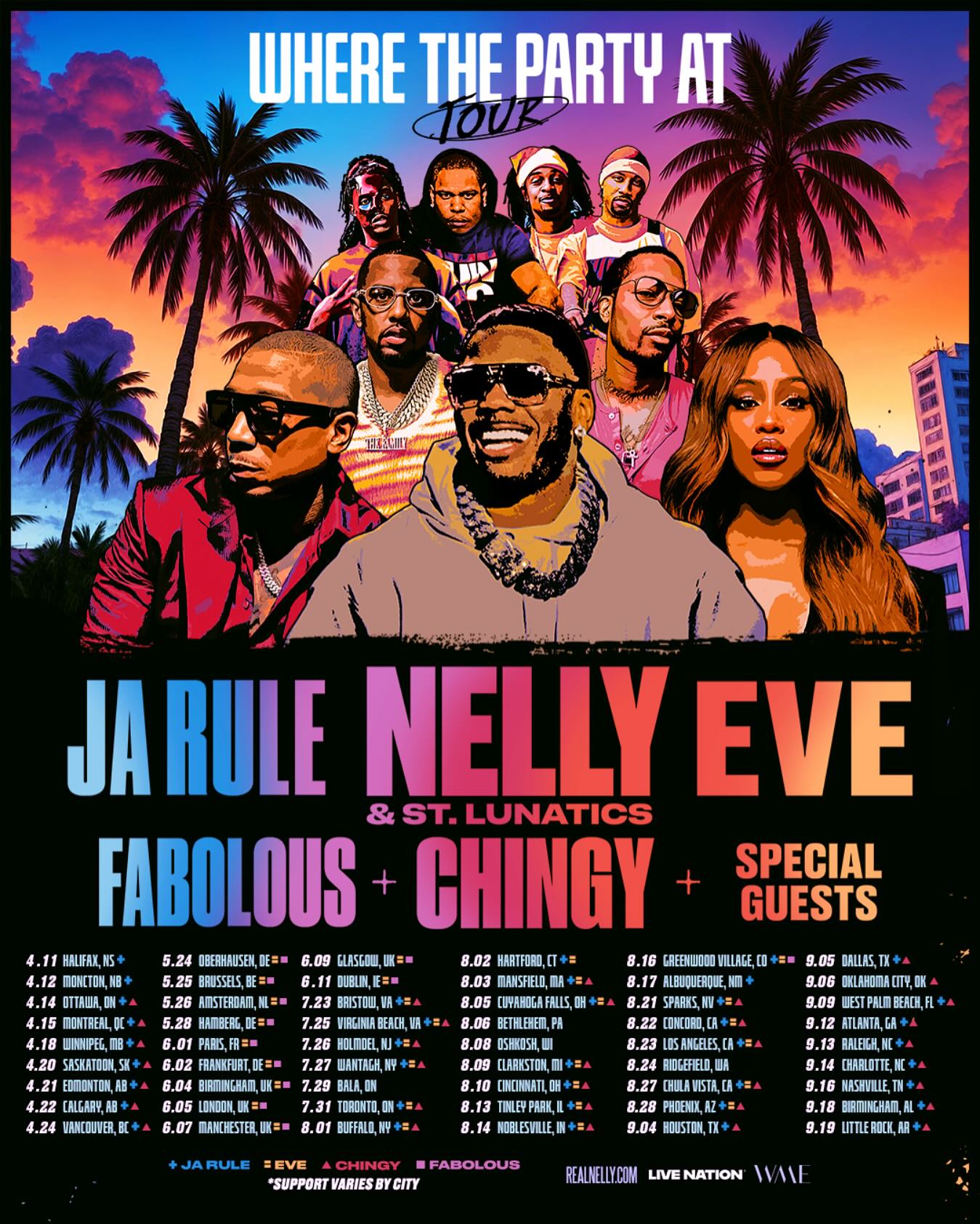 Nelly Where The Party At Tour Poster 2025